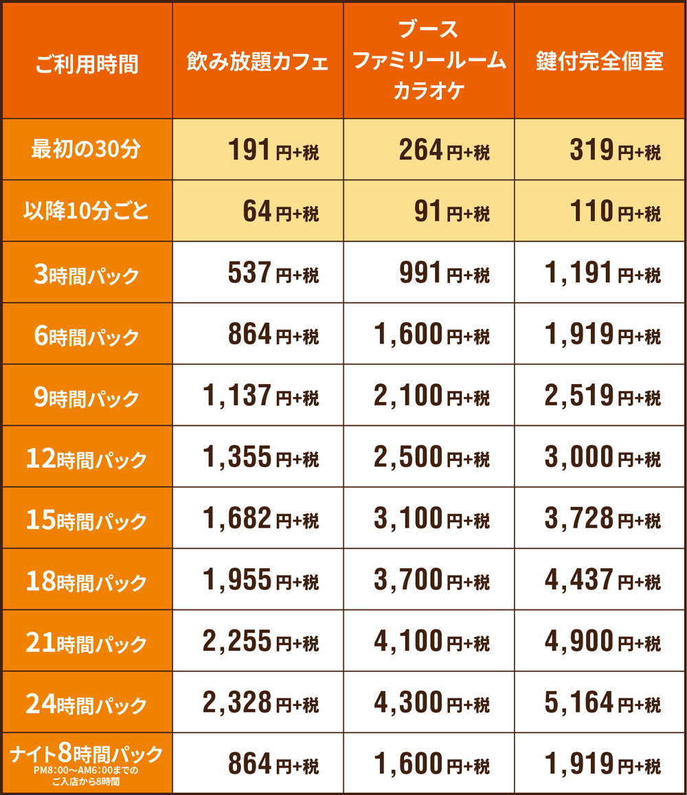 快活club 青森観光通り店のご案内 店舗検索 料金