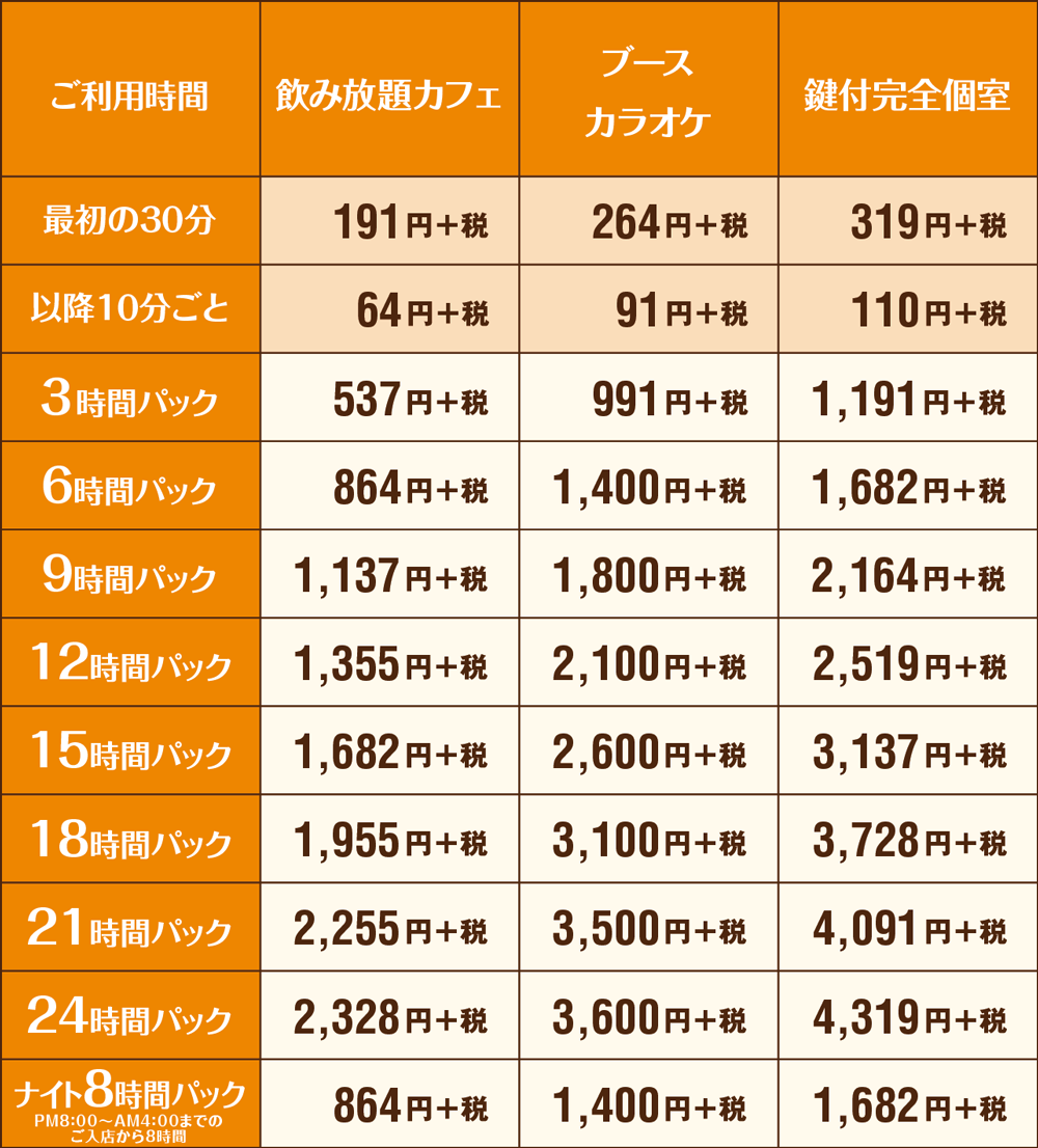 快活club 大河原店のご案内 店舗検索 料金