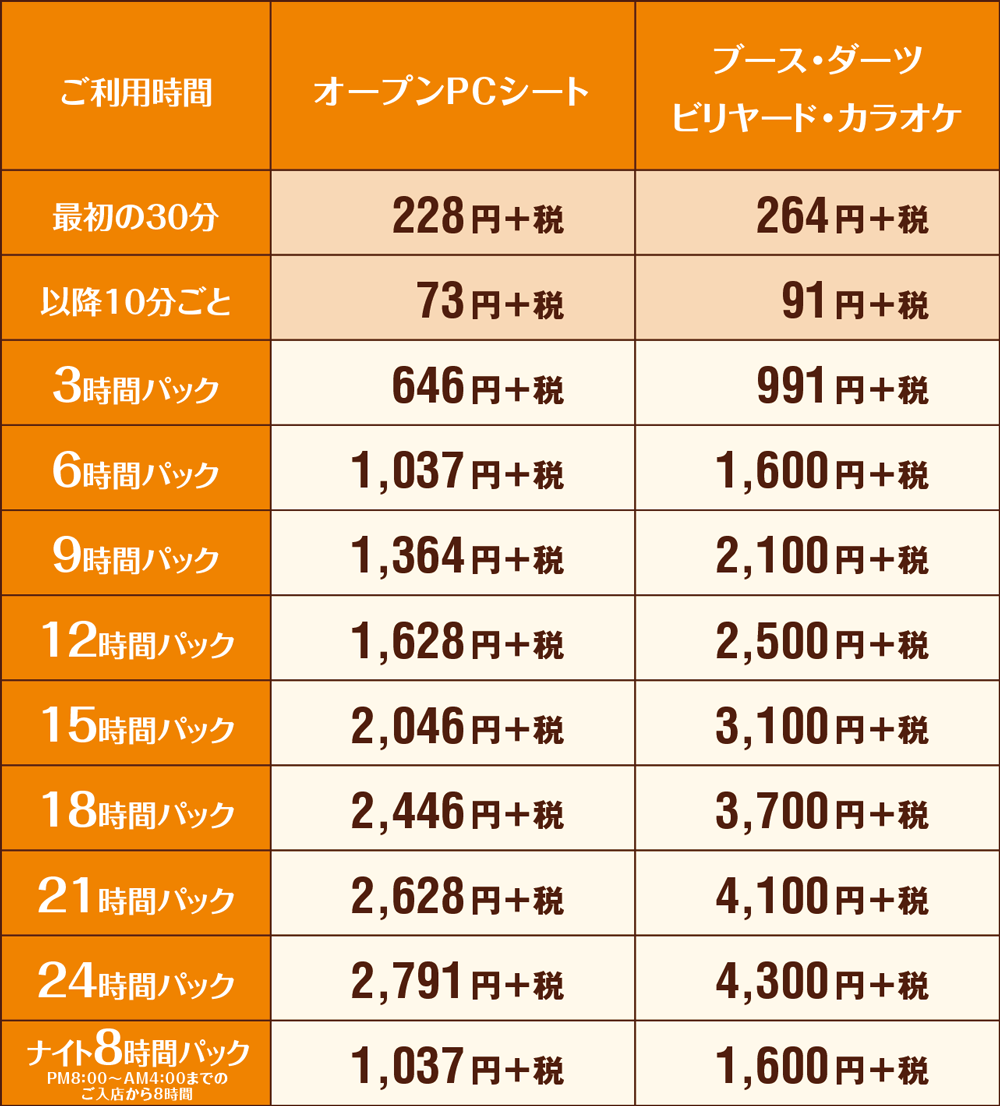 快活club 百合ヶ丘店のご案内 店舗検索 料金