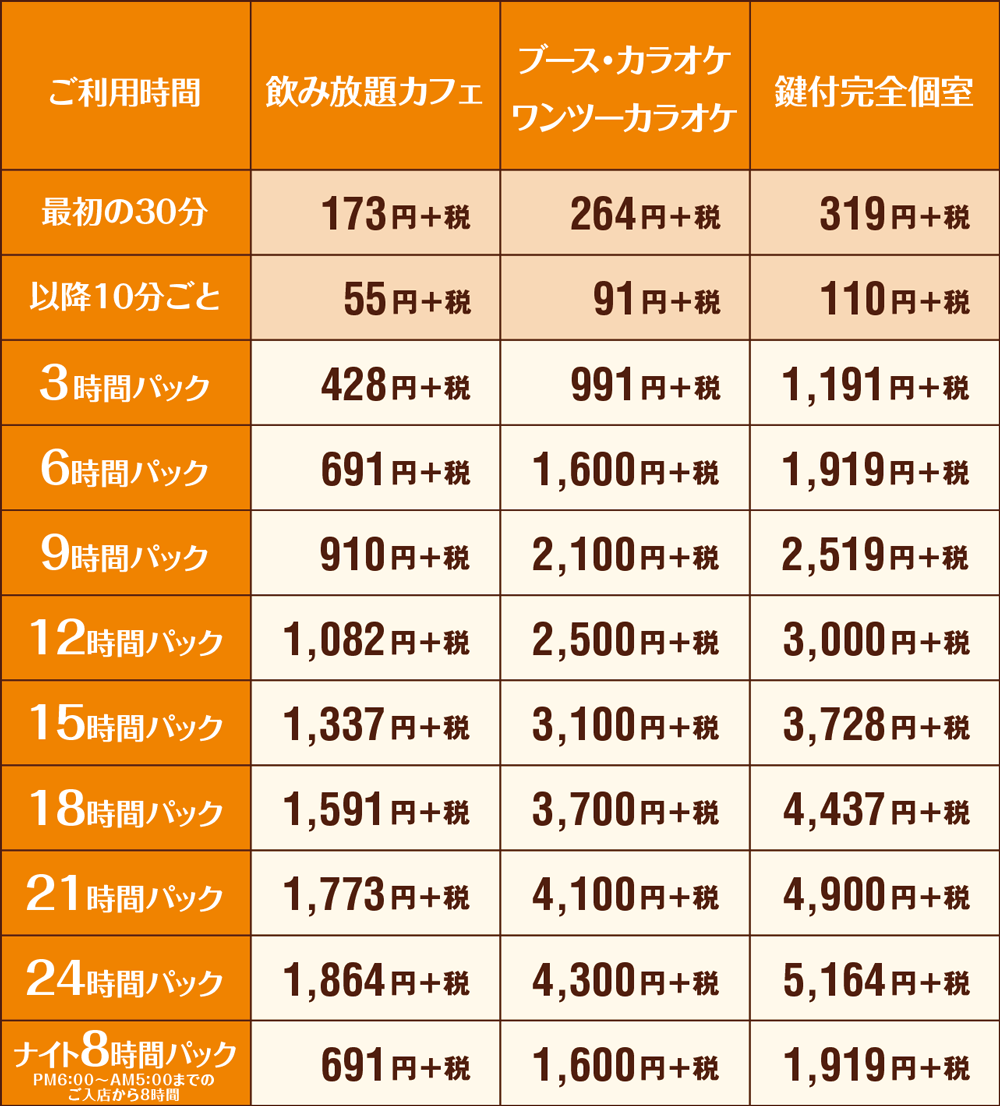 快活club 半田青山駅前店のご案内 店舗検索 料金