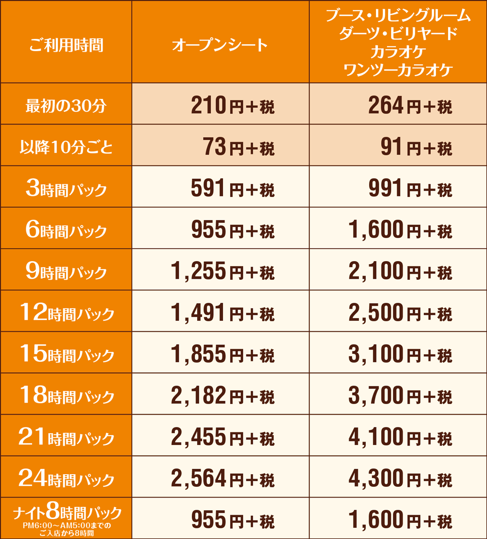 快活club 名古屋楠インター店のご案内 店舗検索 料金