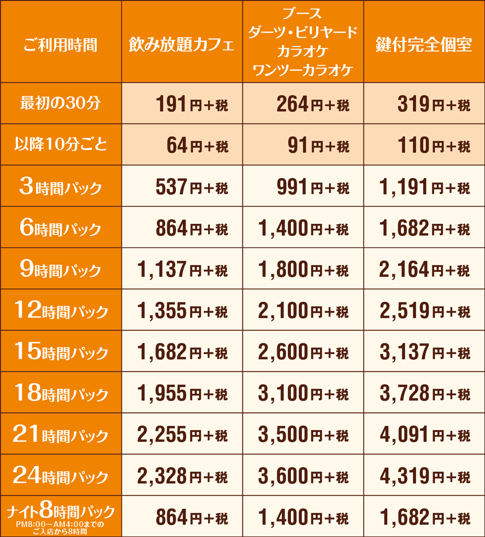 快活club 小倉北店のご案内 店舗検索 料金